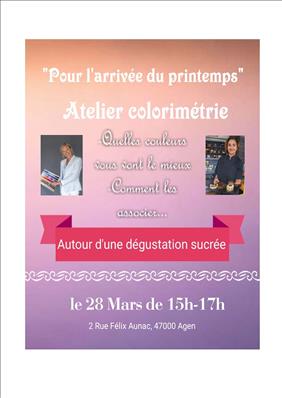 Atelier Colorimétrie Le 28 MARS de 15h-17H